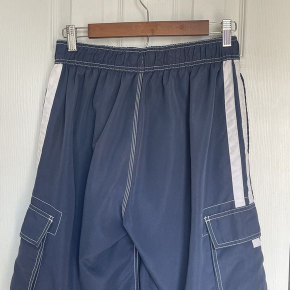 Asbury Threadz Mens Trunk Medium Elastic Waist Swim Navy Mako Core Performance - Picture 8 of 16